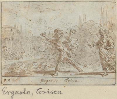 Ergasto og Corisca af Johann Wilhelm Baur