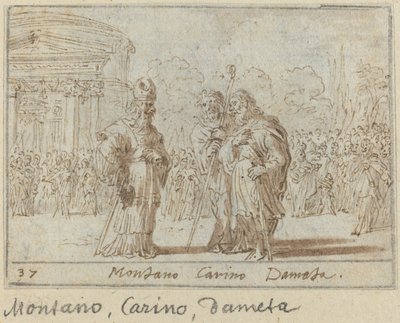 Montano, Carino og Dameta af Johann Wilhelm Baur