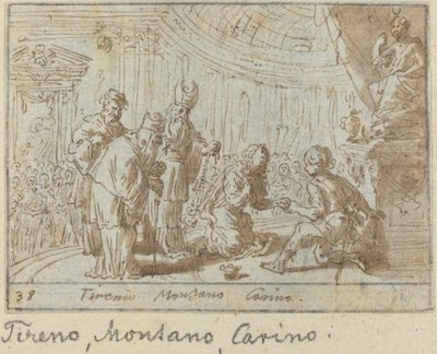 Tirenio, Montano og Carino, 1640. af Johann Wilhelm Baur