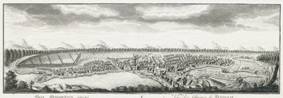 Udsigt over Nevyansk fabrikker, ca 1735 af Johann Wilhelm Lürsenius