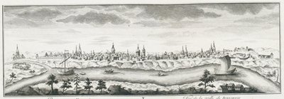 Udsigt over Yeniseysk, ca 1735 af Johann Wilhelm Lürsenius