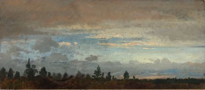 Skyet aftenhimmel af Johann Wilhelm Schirmer