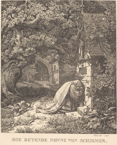 Den bedende nonne af Johann Wilhelm Schirmer