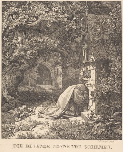 Den bedende nonne af Johann Wilhelm Schirmer