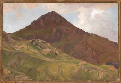 Et goldt højfjeldslandskab af Johann Wilhelm Schirmer