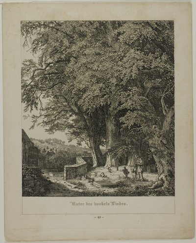 Under det skyggefulde lindetræ af Johann Wilhelm Schirmer