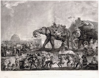 Ambassade af Hyderbeck til Calcutta, fra vesiren af Oude, via Patna, i år 1788, for at møde Lord Cornwallis, ca. 1800 af Johan Joseph Zoffany
