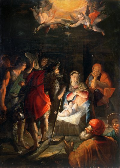 Tilbedelse af hyrderne af Johann or Hans von Aachen