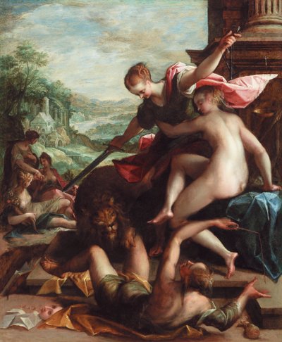 Sandhedens triumf, ca. 1598 (olie på kobber) af Johann or Hans von Aachen