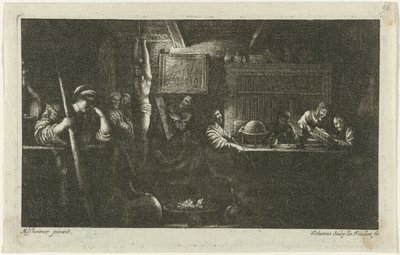 Minerva som protektor for kunst og videnskab af Johanna Sibilla Küsel