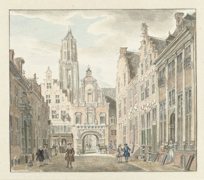 Nieuwstraat i Utrecht med udsigt over Dom Tower af Johanna de Bruyn