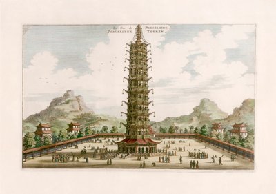 Porcelænstårnet af Johannes (after) Nieuhof