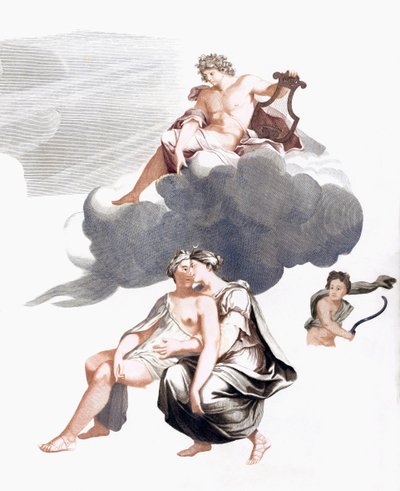 Jupiter og Callisto (tryk) af Johannes (after) Teyler