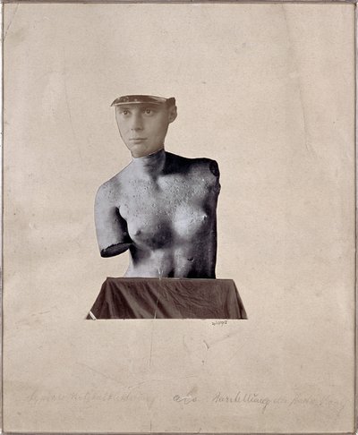 Pastiche med fremstilling af dadaistiske kunstner Collage af Johannes Baargeld (1881-1927) 1920 Privatsamling af Johannes Baargeld