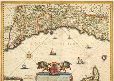 Republikken Genova, Kort over Jan Baptist Vrients, Kobberstik af Johannes Baptista Vrints