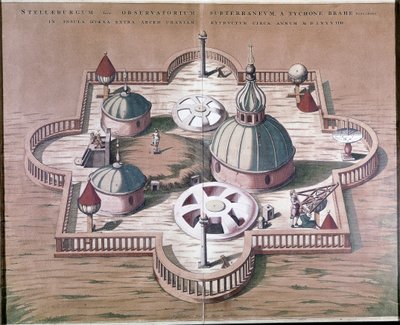 Tycho Brahes observatorium, tryk af Johannes Blaeu
