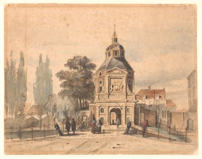 Wittevrouwenpoort i Utrecht af Johannes Bosboom (attributed to)