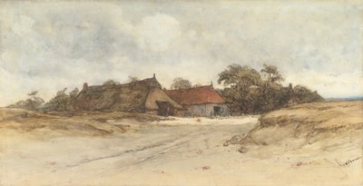 Bondehuse, 1800-tallet. af Johannes Bosboom