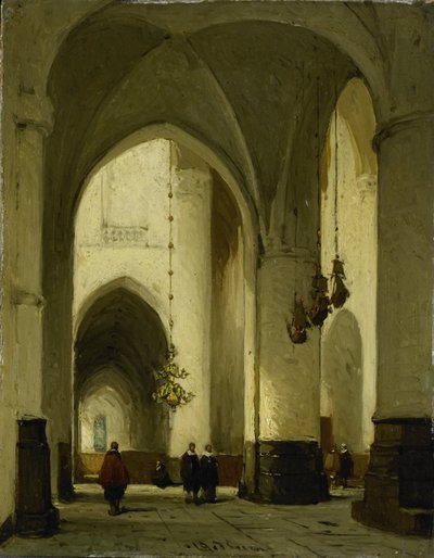 Interiør af St. Bavo-kirken i Haarlem af Johannes Bosboom
