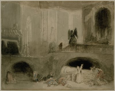 Scene fra operaen Guido et Ginevra af Johannes Bosboom