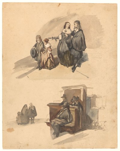 Undersøgelser af figurer af Johannes Bosboom