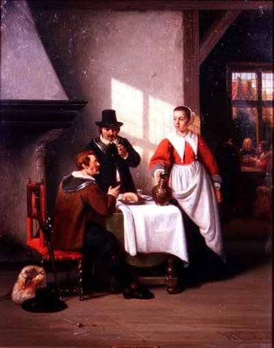 A Tavern Interiør (panel) af Johannes Christoffel Vaarberg