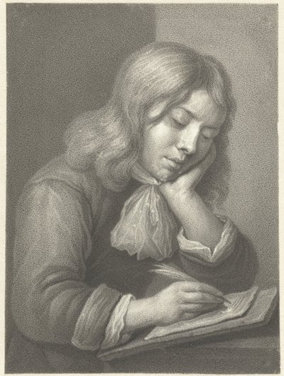skrivende dreng af Johannes Cornelis Mertens