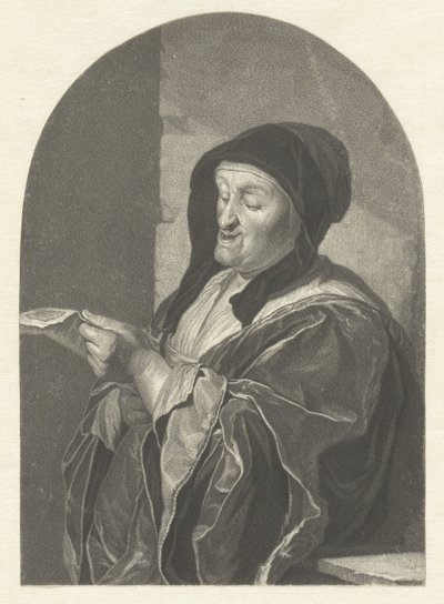 Syngende gammel kvinde af Johannes Cornelis Mertens