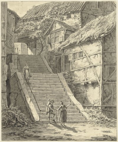 Trapper mellem huse i Mettmann, over Düsseldorf af Johannes Elffers