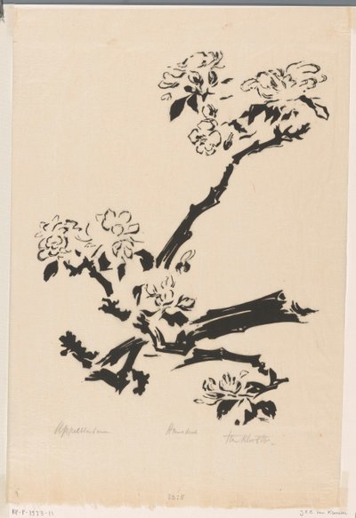Appelbloesem (original titel på objekt) af Johannes Frederik Engelbert ten Klooster (signed by artist)