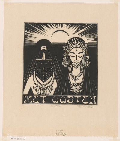 Østen (original titel på objekt) af Johannes Frederik Engelbert ten Klooster (signed by artist)