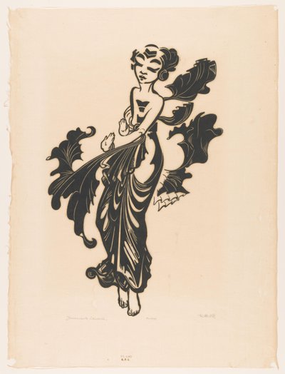 Javanesisk danser (original titel på objekt) af Johannes Frederik Engelbert ten Klooster (signed by artist)