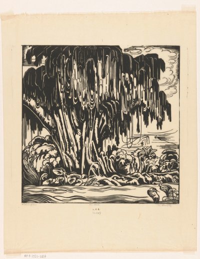 Waringin (original titel på objekt) af Johannes Frederik Engelbert ten Klooster (signed by artist)