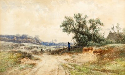 Landskab (akvarel) af Johannes Gijsbert Vogel