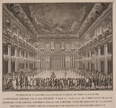 Hofballet i Christiansborgs riddersal ved Christian VII