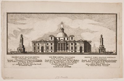 "Opstalt af et militærhospital til tusind personer" af Johannes Gottfred Bradt