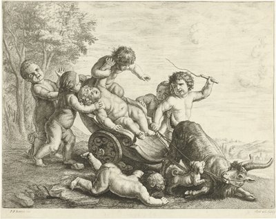 Putti med gedevogn af Johannes Gronsveld