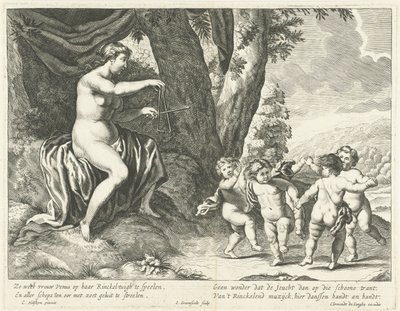 Venus en dansende putti af Johannes Gronsveld
