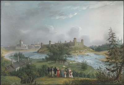 Udsigt over Ivangorod-fæstningen af Johannes Hau