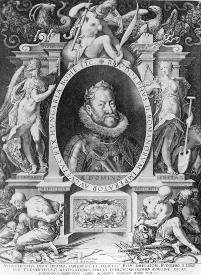 Portræt af Rudolph II (1576-1612) af Johannes Hausser von Ach