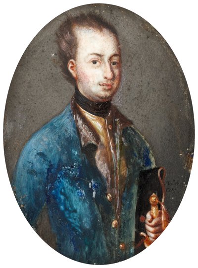 Portræt af kong Karl XII af Sverige 1682-1718 af Johannes Heinrich Möller