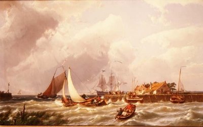 Havnemunden af Johannes Hermann Barend Koekkoek