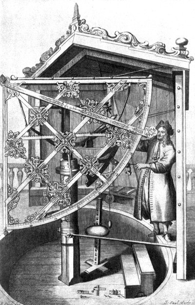 Astronom i sit observatorium af Johannes Hevelius