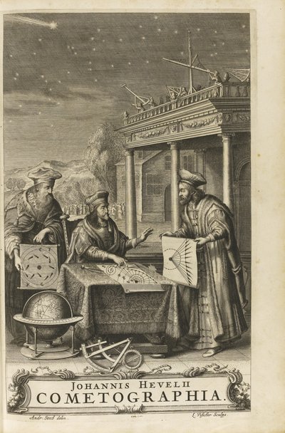 Cometographia. Frontispice, 1668 af Johannes Hevelius