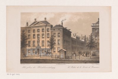 Hovedkvarter for Handel-Maatschappij i Amsterdam Bygningen af ​​Handelsselskabet (ret på objektet) af Johannes Hilverdink