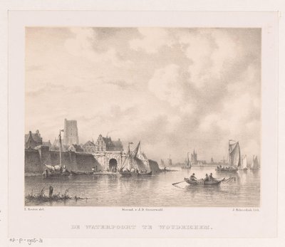 Water Gate i Woudrichem The Waterpoort i Woudrichem (titel på objekt) af Johannes Hilverdink