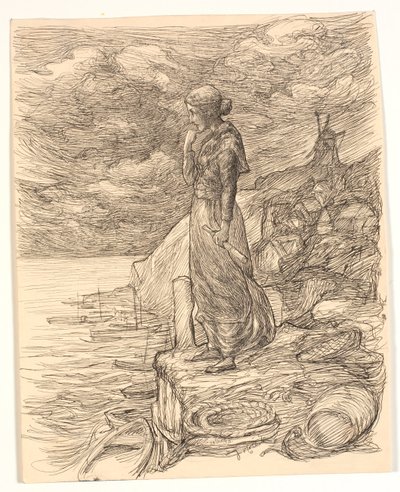 Illustration til Alfred Tennyson "Enoch Arden" af Johannes Holbek