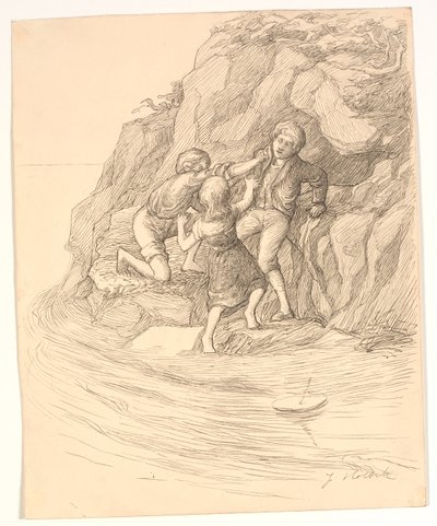 Illustration til Alfred Tennyson "Enoch Arden" af Johannes Holbek