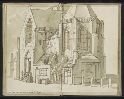 Sidebillede af Nieuwe Kerk i Delft af Johannes Huibert Prins