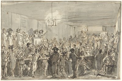Et revolutionært møde i Delft i 1795 af Johannes Jelgerhuis